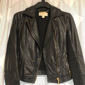 Michael Kors lamb skin leather jacket
